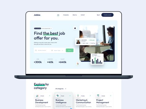 Hiring Platform Website by Hiring Website Design, Agency Website Design, Work For Hire, Front Page Design, Holding Company, Agency Website, Job Offer, Jobs Hiring, Web Template