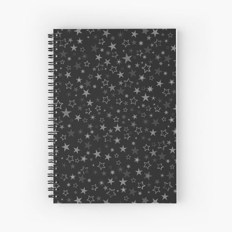 "Mini Black and White Stars Pattern " Spiral Notebook by FickleMuse | Redbubble School Moments, Mini Black And White, Pattern Journal, Black And White Stars, Stars Pattern, Mini Notebooks, Star Words, White Stars, A Journal