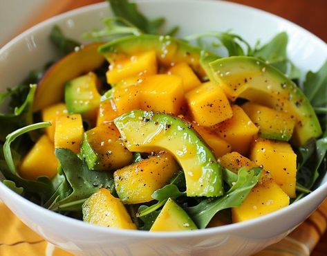 Lily's Bites Mango Avacado Salad, Salad With Honey Lime Dressing, Honey Lime Dressing, Facebook Recipes, Super Salads, Mango Avocado, Mediterranean Lifestyle, Lime Dressing, Honey Lime