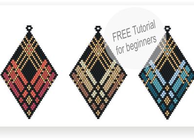 Basic Brick Stitch - how to... - Bead patterns Increase Brick Stitch, Seed Bead Square Stitch Tutorial, Miyuki Earrings Tutorials Free Pattern, Easy Brick Stitch Patterns, Seed Bead Earrings Patterns Brick Stitch, Brick Stitch Bead Patterns, Brick Stitch Earrings Pattern Ideas, Free Brick Stitch Earring Patterns, Brick Stitch Pattern Free