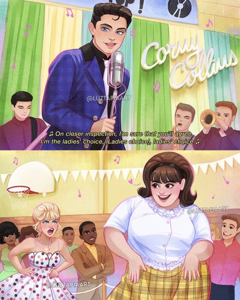 Hairspray Fanart, Hairspray The Musical, Hairspray 2007, Luz Tapia Art, Hairspray Movie, Hairspray Musical, Ladies Choice, Disney Character Art, Mikhail Baryshnikov