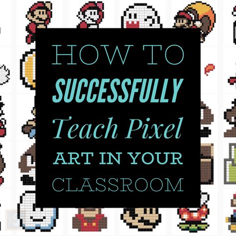 Looking for a guide on How to Teach Pixel Art in Your Classroom? Then you’ve come to right blog! Pixel Art Lesson, Pixel Art Website, Computer Classroom, How To Pixel Art, Intermediate Art, Technology Classroom, Art Elementary, Tech Lab, Teacher Burnout