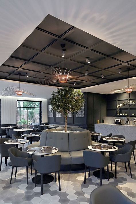 Seating Layout, Kitchen Ceiling Design, Interior Design Examples, Restaurant Seating, Ceiling Design Modern, Ceiling Design Bedroom, Kitchen Ceiling, Modern Restaurant, Salou