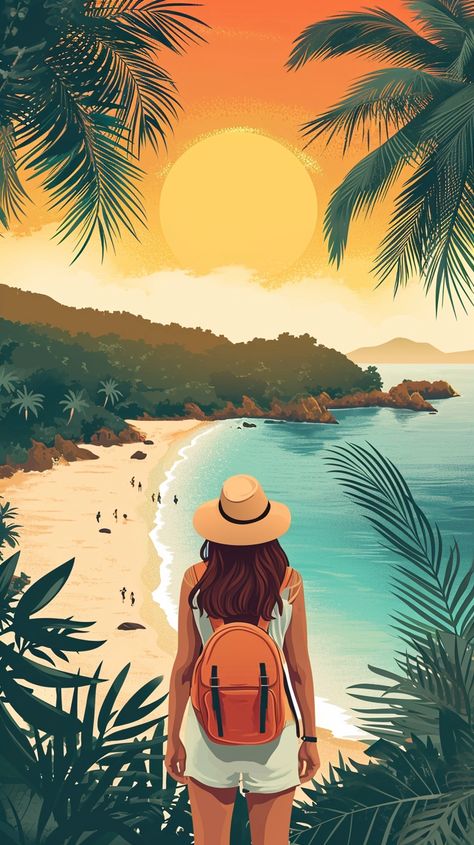 🎨✨Travel Wall Art with Midjourney Prompts - Follow the Link in my Bio🌐🔗 Vector Travel Poster, Travel Art Painting, Travel Digital Art, Aesthetic Profile Picture Cartoon Soft, Travel Wall Decor, Art Prints Boho, Travel Drawing, Framed Photo Collage, Abstract Art Wallpaper