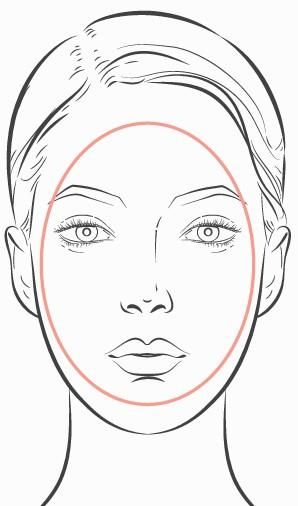 Oval Face Shape Oval Face Drawing, Makeup Face Template, Face Shape Drawing, Face Shape Chart, Shape Drawing, Oblong Face, Oblong Face Shape, Circle Face, Oval Face Shape