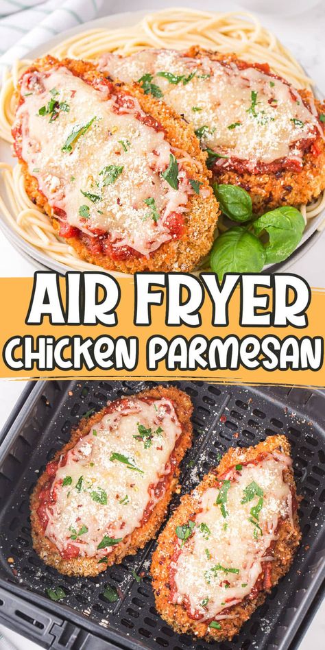 Chicken Parm Bites Air Fryer, Chicken Parm Air Fryer, Air Fryer Chicken Parmesan, Air Fryer Dinner, Ninja Grill, Funnel Cakes, Recipe List, Airfryer Recipes, Chicken Entrees