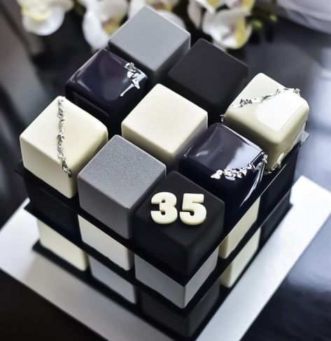 Cube Cake, Elegant Birthday Cakes, Birthday Cakes For Men, Cakes For Men, Cake Decor, Cake Tutorial, Chocolate Cookies, Cake Designs, Birthday Party Themes