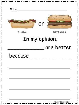 Opinion Writing Bundle - kindergarten and first grade writing - 19 opinion writing topics included Writing Prompts First Grade, Opinion Writing Topics, Second Grade Writing, 2nd Grade Writing, Homeschool Writing, Ela Writing, 1st Grade Writing, First Grade Writing, Writing Topics