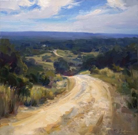 Texas Oil, Bear Spray, Colorful Oil Painting, Southwest Art, West Texas, Dirt Road, Plein Air Paintings, Art Event, Museum Of Fine Arts