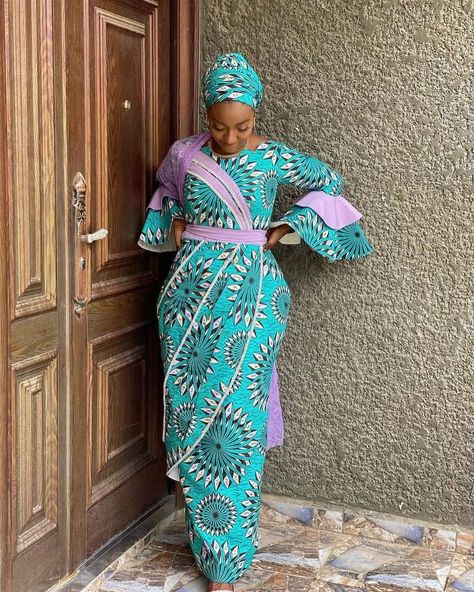 2022 Latest and Elegant Hausa Styles for Ankara. - Ladeey Atamfa Gown Styles, Latest Hausa Ankara Gown Styles, Muslim Ankara Style, Hausa Styles For Women, Ankara Fashion Latest, Hausa Fashion, Hausa Styles, Styles For Ankara, Hausa Ankara Gown Styles