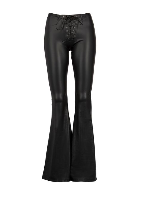 Black Bell Bottoms Outfit, Black Bell Bottom Jeans, Black Bell Bottoms, Black Leather Jeans, Bell Bottoms Outfit, Paint It Black, Black Flare Pants, Black Leather Pants, Leather Jeans