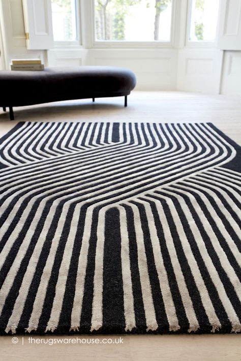 NEW: Solstice Gunmetal Rug, a soft contemporary area rug made from a mixture of wool and silky viscose yarn in black and taupe tones (3 sizes, hand-tufted) https://www.therugswarehouse.co.uk/modern-rugs3/matrix-rugs/solstice-gunmetal-rug.html #TheRugsWarehouse #ModernRugs Modern Pattern Geometric, Soft Contemporary, Linear Pattern, Grey Rug, The Matrix, Gunmetal Grey, Silk Rug, Handmade Area Rugs, Hand Tufted Rugs