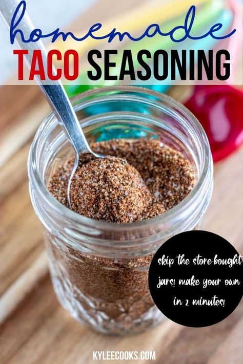 An easy home made taco seasoning blend, ready to use in anything you can dream up! Make a batch and keep it on hand for taco Tuesday! #tacos #tacoseasoning #spiceblend Easy Taco Seasoning, Easy Taco Seasoning Recipe, Taco Seasoning Mix Recipe, Make Taco Seasoning, Homemade Taco Seasoning Mix, Homemade Taco Seasoning Recipe, Taco Seasoning Recipe, Spicy Seasoning, Seasoning Recipe