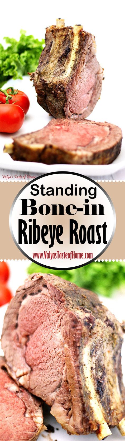 This Standing Bone-in Ribeye Roast Recipe is the most amazingly juicy, super soft and delicious pieces of meat in the steak family you can enjoy. And hey, if you want to splurge a little during a non-holiday season and enjoy a fantastic meal with your family, why not? So, if you need a perfect bone-in rib roast ultra-simple recipe, don’t miss out on this one. Enjoy! |www.valyastasteofhome.com