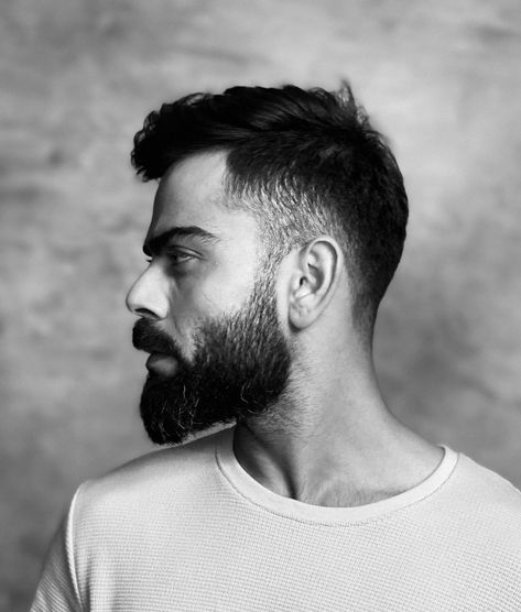 Virat Kohli — captain, icon, father and grooming connoisseur. Be it the pitch or the red carpet, he knows how to make a mark. #viratkohli #grooming #beardgame #indiancricketer #fashionsportsmen #indiancricket #menwithstyle #menstyle Indian Hairstyles Men, Virat Kohli Beard, Beard Styles Shape, Faded Beard Styles, Virat Kohli Hairstyle, Beard Styles Short, Gents Hair Style, Best Beard Styles, Beard Fade