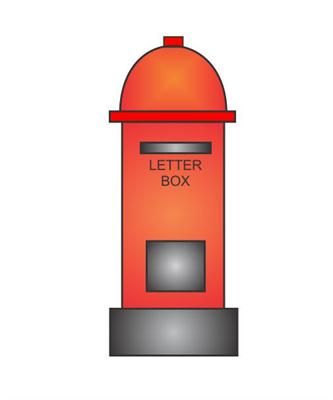 How to draw a letter box in some easy steps Letter Box Drawing, Box Drawing Easy, Post Box Drawing, Post Box Craft, Letter Box Design, Dove Drawing, Box Drawing, Basic Geometric Shapes, London Drawing