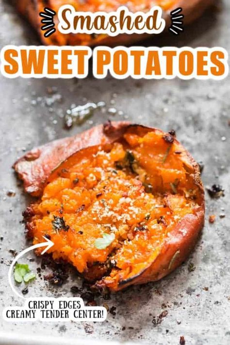 Starter Meals, Vegetable Meals, Smashed Sweet Potatoes, Sweet Potato Sides, Winter Meals, Thanksgiving Food, Recipe Videos, Healthy Kitchen, Starters Recipes