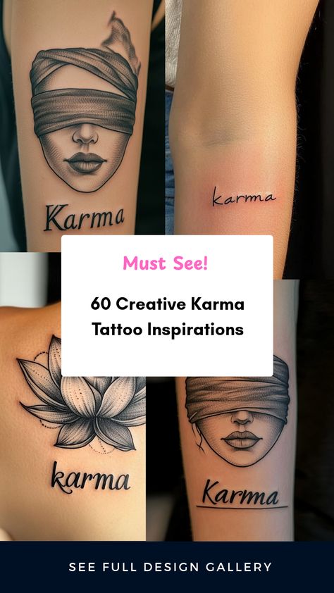 Thinking about getting a karma tattoo? Check out these 60 incredible karma tattoo inspirations! Each design reflects the fascinating principle of cause and effect, making them meaningful and striking choices for your next ink. From intricate designs featuring symbols such as infinity signs, lotus flowers, to meaningful quotes, discover breathtaking ideas that resonate with your beliefs. These tattoo concepts not only express your artistic side but also encourage thoughtfulness about the energy you send out into the world. Make your mark with a tattoo that symbolizes your life's journey! Karma Tattoo Ideas, Consciousness Tattoo, Tattoo Ideas Symbols, Karma Symbol, Infinity Signs, Karma Tattoo, Buddhist Texts, Evil Eye Tattoo, Ancient Scripts