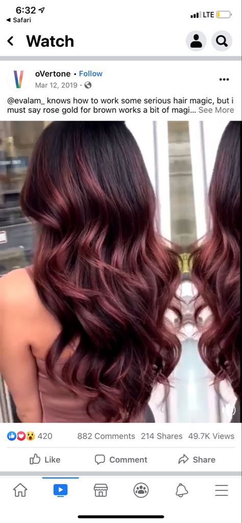 Gold Baylage Hair, Overtone Rose Gold, Baylage Hair, Boys Hair, Unique Hair, Burgundy Hair, Rose Gold Hair, Color Inspo, Hair Inspo Color