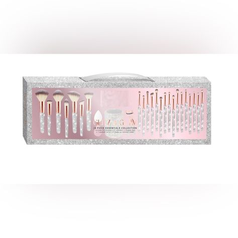 Glitz & Glam 28 Piece Make Up Kit That Has Been Seen All Over Tik Tok. This Is A Rare & Beautiful Set That Seems To Be The “Hype”. The Set Features 23 Silver Sparkling Brushes, 2 Blenders, A Silver Sparkling Cup And Eyelash Curler And 1 Make Up Remover Towel. This Set Is Brand New In Sealed Box And Is Ready For A New Home Tarte Eyeliner, Pure Makeup, Fake Makeup, Cosmetic Gift Set, Makeup Blender Sponge, Glam Mirror, Makeup Brush Set Professional, Lots Of Makeup, Brush Kit