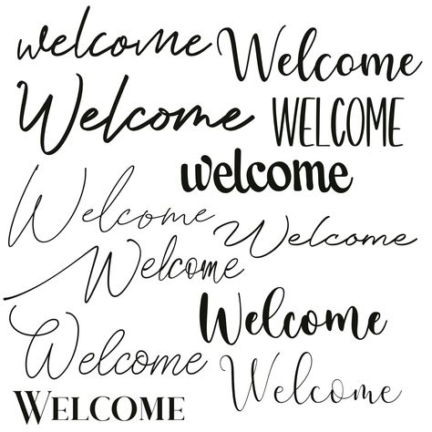 Welcome In Different Fonts, Whiteboard Welcome Sign, Welcome Font Style, Welcome In Cursive Writing, Welcome Sign Handwritten, Welcome Writing Style, Free Welcome Svg, Welcome Drawing Ideas, Welcome Svg Free