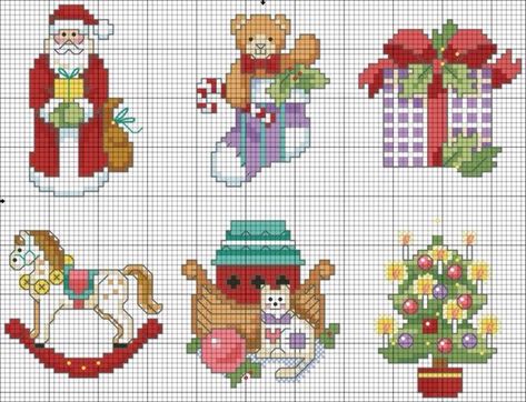 Cross Stitch Flowers, Holiday Cross Stitch, Cross Stitch Animals A72 Stitch Ornaments, Santa Klaus, Santa Cross Stitch, Holiday Cross Stitch, Xmas Cross Stitch, Cross Stitch Christmas, Cross Stitch Christmas Ornaments, Mini Cross Stitch, Cross Stitch Cards