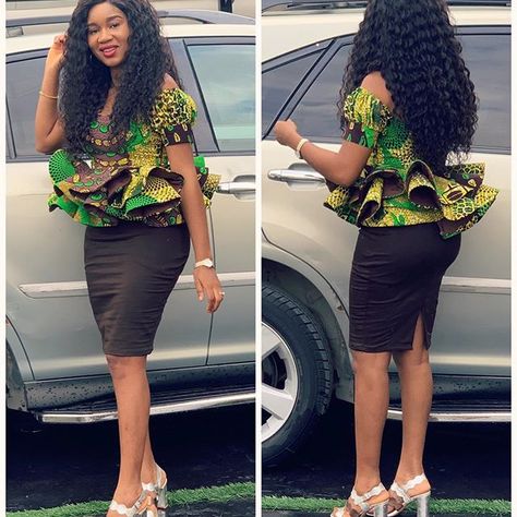 Ankara Skirt And Blouse Styles Peplum Tops, Ankara Short Skirt And Top, Ankara Short Skirt And Blouse, Short Skirt And Blouse, Ankara Short Skirt, Latest Ankara Skirt And Blouse Styles, Blouse Dresses, Skirt And Blouse Styles, Ankara Skirt And Blouse Styles