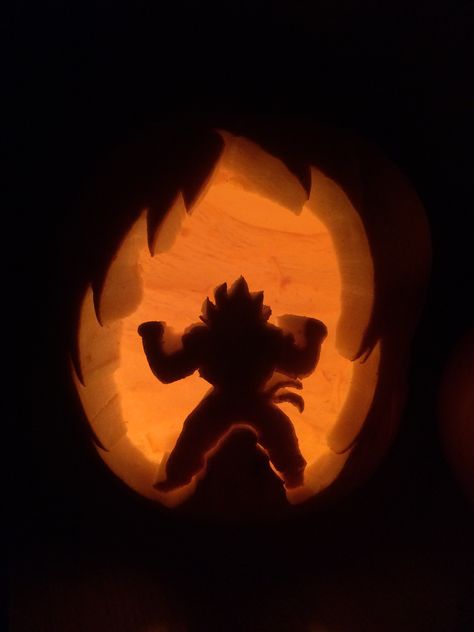 Dragonball, Goku, Super sayan Dragon Ball Z Pumpkin, Anime Pumpkin Carving Ideas, Anime Pumpkin Carving, Pumpkin Carving Ideas Stencils, Pumkin Stencils, Pumpkin Carving Stencils Easy, Anime Pumpkin, Diy Pumpkins Painting, Pumpkin Carving Stencils Templates