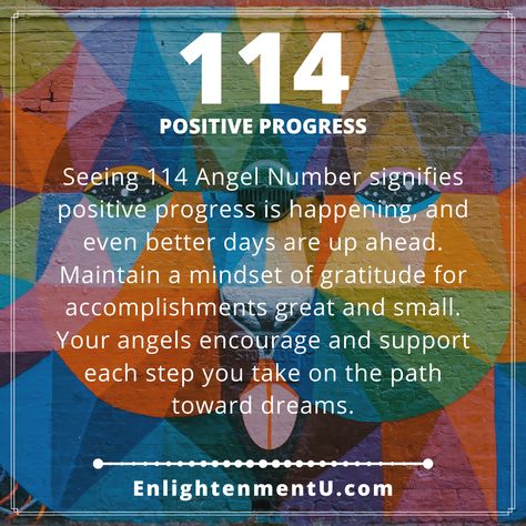 Seeing 114 Angel Number signifies positive progress is happening, and even better days are up ahead. Maintain a mindset of gratitude for accomplishments great and small. Your angels encourage and support each step you take on the path toward dreams. 114 Angel Number, 114 Angel Number Meaning, 2244 Angel Number Meaning, 8888 Angel Number, Random Messages, Angel Number Meaning, Numerology Life Path, Angel Number Meanings, Your Guardian Angel