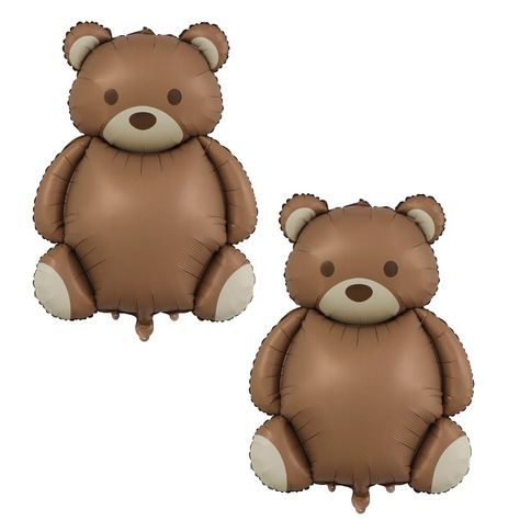 PRICES MAY VARY. 【PACKAGE】-- 2 Pcs Brown Bear Foil Balloons (Uninflated) . 【SIZE】-- Big brown bear Balloon 25.6*35 inch (65*89cm) 【USE】-- The Bear balloon can be easily filled with air or helium. Thanks to a self-closing valve, the foil balloon can also be inflated by a drinking straw or hand pump. A filling of 80% to 90% is enough, please do not overfill the balloon so that it will not burst. 【DECOR】-- Our balloon is very cute and interesting, Unique Bear patterns can add more pleasant atmosphe Safari Theme Birthday Party, Baby Shower Safari Theme, Teddy Bear Party, Safari Theme Birthday, Teddy Bear Design, Funny Bears, Bear Theme, Bear Party, Bear Decor