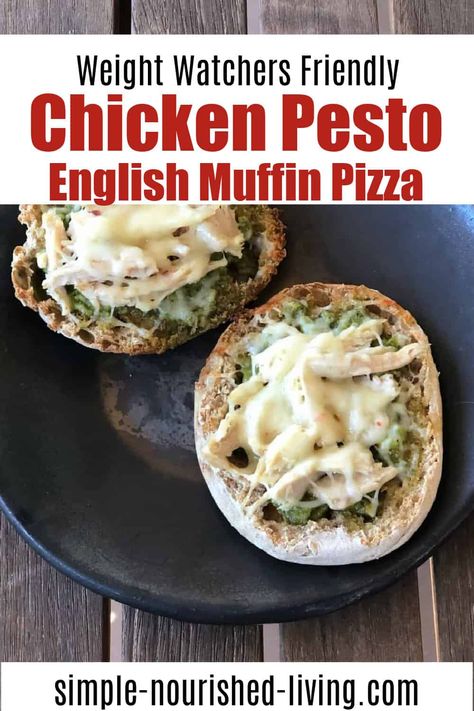 Meal Plan For Dinner, Ww Sandwiches, Ww Pizza, Lunches Healthy, Veggie Lunch, Chicken Pesto Pizza, English Muffin Pizza, Ww Recipe, Recipe Builder