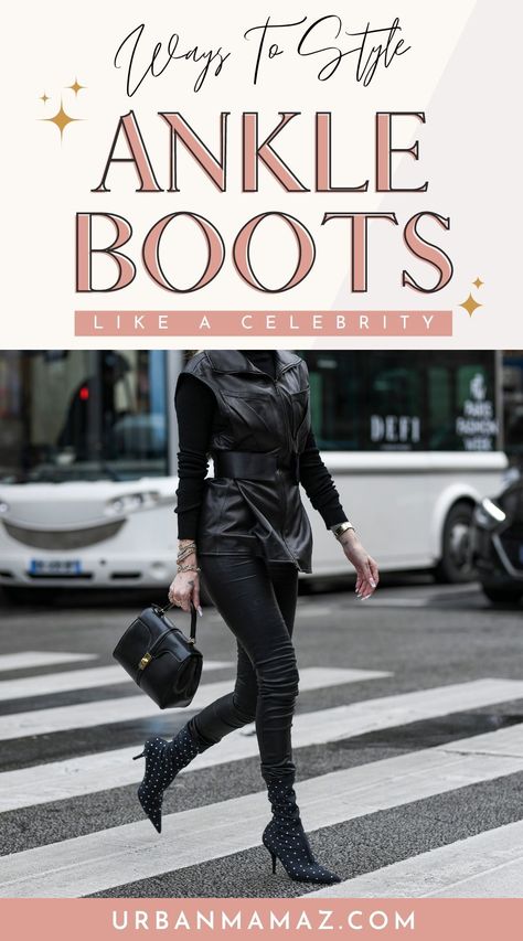 Ankle Boots Style Outfits, Pointy Boots Ankle Outfit, Kitten Heel Ankle Boots Outfit, High Heel Ankle Boots Outfit How To Wear, Pointy Ankle Boots Outfit, Pointed Ankle Boots Outfit, Pointy Toe Boots Outfit, Pointed Toe Boots Outfit, High Heel Ankle Boots Outfit