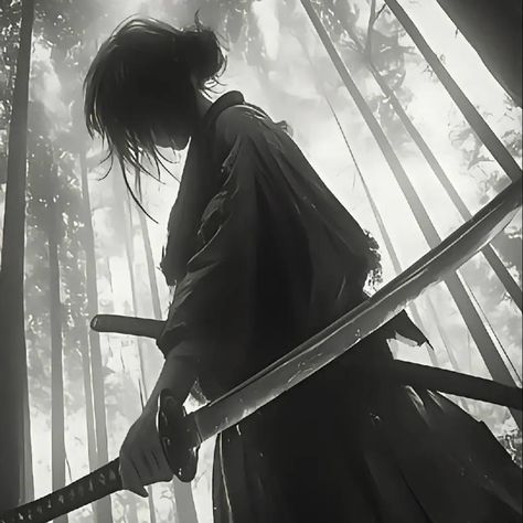 Swordsmanship Aesthetic, Samurai Aesthetic Wallpaper, Japanese Samurai Aesthetic, Fallen Samurai, Black And White Samurai, Samurai Aesthetic, Dark Samurai, Samurai Photography, White Samurai