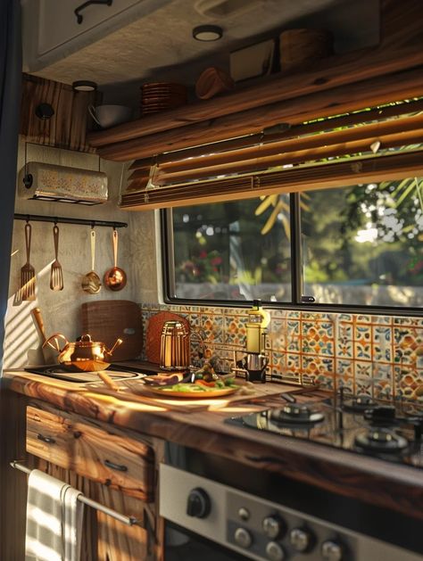 Revolutionizing Travel: The 31 Game-Changing Camper Van Kitchens Redefining Roadtrips – TastyInteriors Van Life Interior Boho, Vanlife Interiors Boho, Aesthetic Camper Van Interior, Van Kitchens, Van Life Gaming, Van Conversion Kitchen, Van Upgrades, Trippy Camper Interior, Travel Trailer Interior