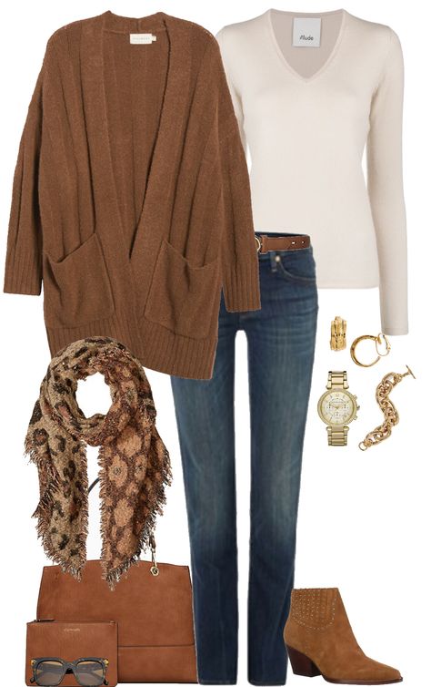 How To Style Brown Cardigan, Casual Trendy Outfits, Stylish Outfits For Women Over 50, Classic Style Outfits, Hilarious Photos, Over 60 Fashion, Fall Jeans, Brown Cardigan, Perfect Moment