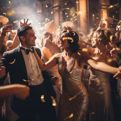 Hosting a Fabulous Great Gatsby Themed Party That'll Make Daisy Jealous! New Year’s Eve Celebration, James Bond 40th Birthday Party, Gatsby New Years Eve Party, Great Gatsby Party Ideas, Gatsby Party Ideas, Great Gatsby Aesthetic, Ball Themes, Hollywood Glamour Party, Bond Party