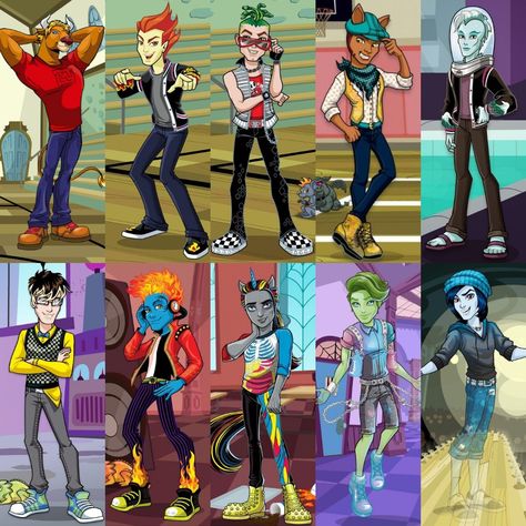 Monster High Guy Characters, Male Monster High Characters, Monster High Male Oc, Duce Monster High, Monster High Male Characters, Jackson Monster High, Clawd Wolf Fanart, All Monster High Characters, Monster High Fan Art