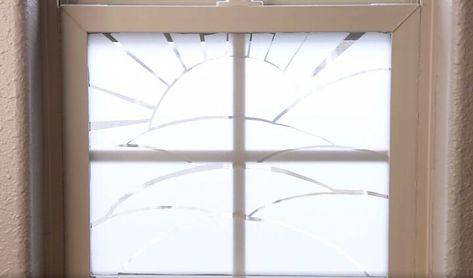 DIY Decorative Privacy Window Film | Hometalk Diy Home Security Ideas, Home Security Ideas, How To Decorate For Christmas, Glass Spray Paint, Decorating Ideas Christmas, Night Window, Lattice Structure, Privacy Window Film, Mother Daughter Projects