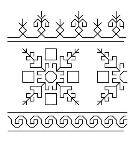 Pattern Darning, Blackwork Embroidery Designs, Kasuti Embroidery, Blackwork Embroidery Patterns, Blackwork Cross Stitch, Blackwork Designs, Blackwork Patterns, Craft Stamps, Blackwork Embroidery