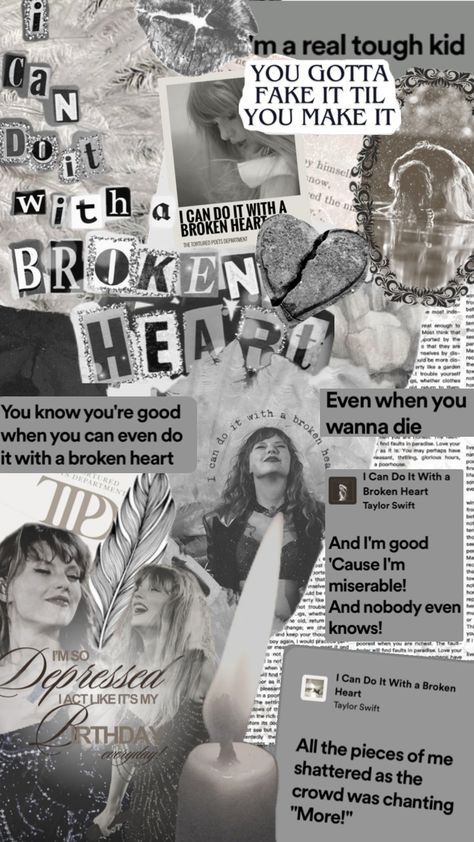 I can do it with a broken heart Kids C, Taylor Swift Cute, I Can Do It, Heart Wallpaper, Taylor Alison Swift, Graphic Design Posters, Poets, Pretty Wallpapers, Phone Wallpaper