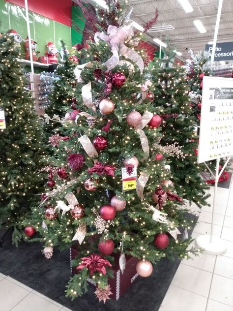 Burgundy And Pink Christmas Tree, Pink And Burgundy Christmas Tree, Pink And Burgundy Christmas, Burgundy Christmas Tree, Holiday Event Decor, Fashion Window Display, Burgundy Christmas, Tree Inspiration, Pink And Burgundy