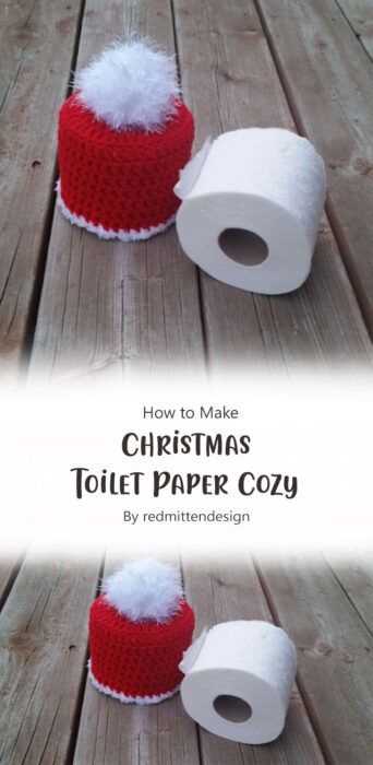 Easy Toilet Paper Roll Cozy/Cover Free Crochet Pattern Ideas - Carolinamontoni.com Toilet Paper Covers, Crochet Toilet Roll Cover, Toilet Paper Cover, Christmas Toilet Paper, Cute Diy Projects, Cozy Cover, Christmas Crochet Patterns, Pattern Ideas, Toilet Paper Roll