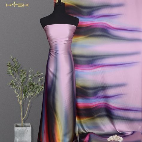 Hysk 100%pure Silk Satin Fabric Ombre Women Floral Custom Digital Printed Mulbery Charmeuse Silk Fabric Mulbery E2144 For Dress - Fabric - AliExpress Silk Satin Fabric, Cheap Fabric, Dress Fabric, Satin Fabric, Silk Fabric, Silk Satin, Pure Silk, Official Store, Diy Sewing