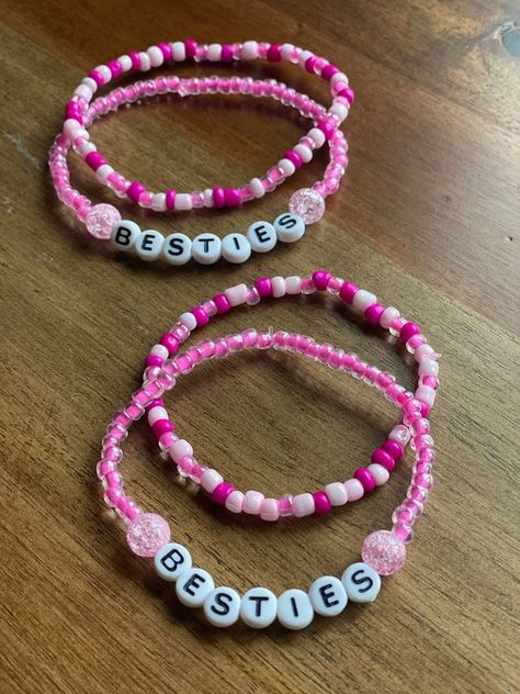 Besties Bracelet, Letter Bracelet Beads, Bracelets Bff, Bff Bracelet, Word Bracelets, Letter Bead Bracelets, Friendship Bracelets Easy, Pony Bead Bracelets, Bff Bracelets