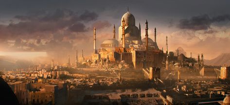 ArtStation - Palace, emmanuel shiu Arabian Palace, Concept Art Landscape, Richard Wright, Concept Art World, Fantasy City, Fantasy Castle, Fantasy Setting, Fantasy Places, Fantasy Art Landscapes