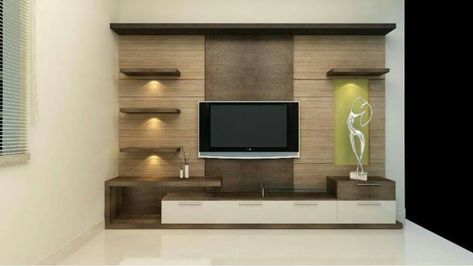 Tv Panel Design, Simple Tv Unit Design, Living Room Units, Sofa Santai, Modern Tv Unit Designs, Tv Unit Design Modern, Wall Unit Designs, Simple Tv, Modern Tv Wall Units