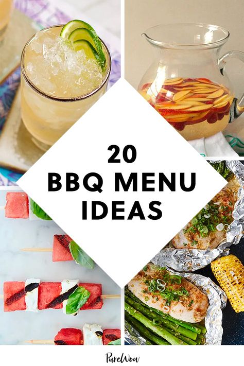 Bbq Menu Ideas Parties, Bbq Menu Ideas, Bbq Party Menu, Summer Bbq Menu, Bbq Dinner Party, Backyard Bbq Food, Grilling Food, Bbq Party Food, Bbq Night