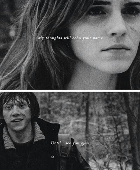 ~My thoughts will echo your name until I see you again... ~ #hp #echo #sad #love #quote Will I See You Again Quotes, My Thoughts Will Echo Your Name, See You Again, My Thoughts, Movie Quotes, Your Name, See You, Quotes, Movie Posters