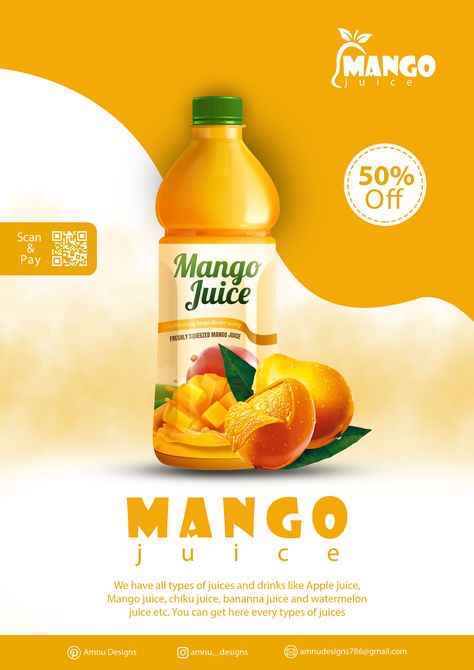 Mango juice advertisement poster design idea. Mango Juice Advertising, Mango Juice Poster Design, Juice Poster Design Creative, Mango Poster Design, Mango Graphic Design, Juice Advertising Design, Juice Ads Design, Juice Ads Creative, Drink Poster Design Ideas