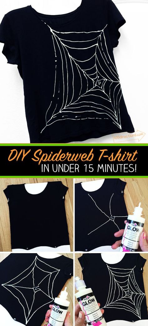 Diy Spiderweb, Halloween Costumes For Big Kids, Diy Halloween Shirts, Diy Halloween Dekoration, Diy Halloween Party, Fabric Paint Shirt, Spider Shirt, Monster Shirt, Spider Costume